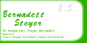 bernadett steyer business card